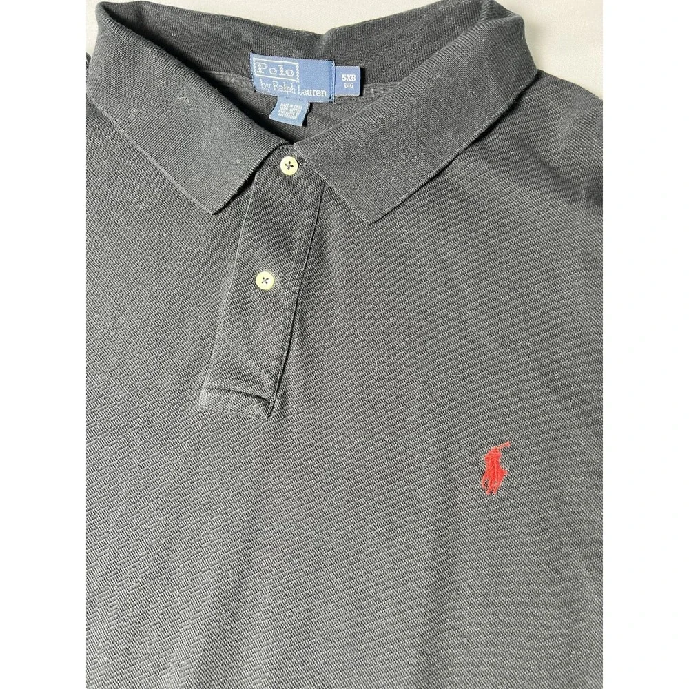 Polo Ralph Lauren Polo Shirt Mens 5XB Black Short Sleeve Red Pony Y2K